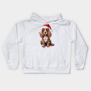 Christmas American Cocker Spaniel Kids Hoodie